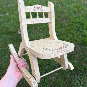 Wooden Doll Rocking Chair